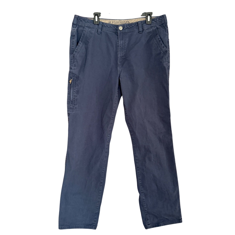 Legendary Outfitters Mens Navy Blue Canvas Utility Pants 38x34 Straight Leg